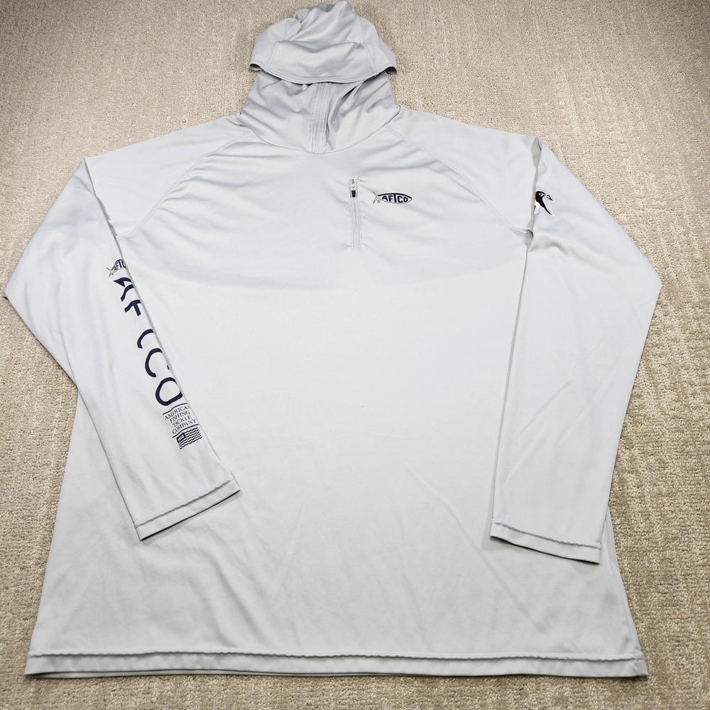 AFTCO Samurai Hoodie Men XXL Jason Christie Sun Protection AF Tech UPF Fishing